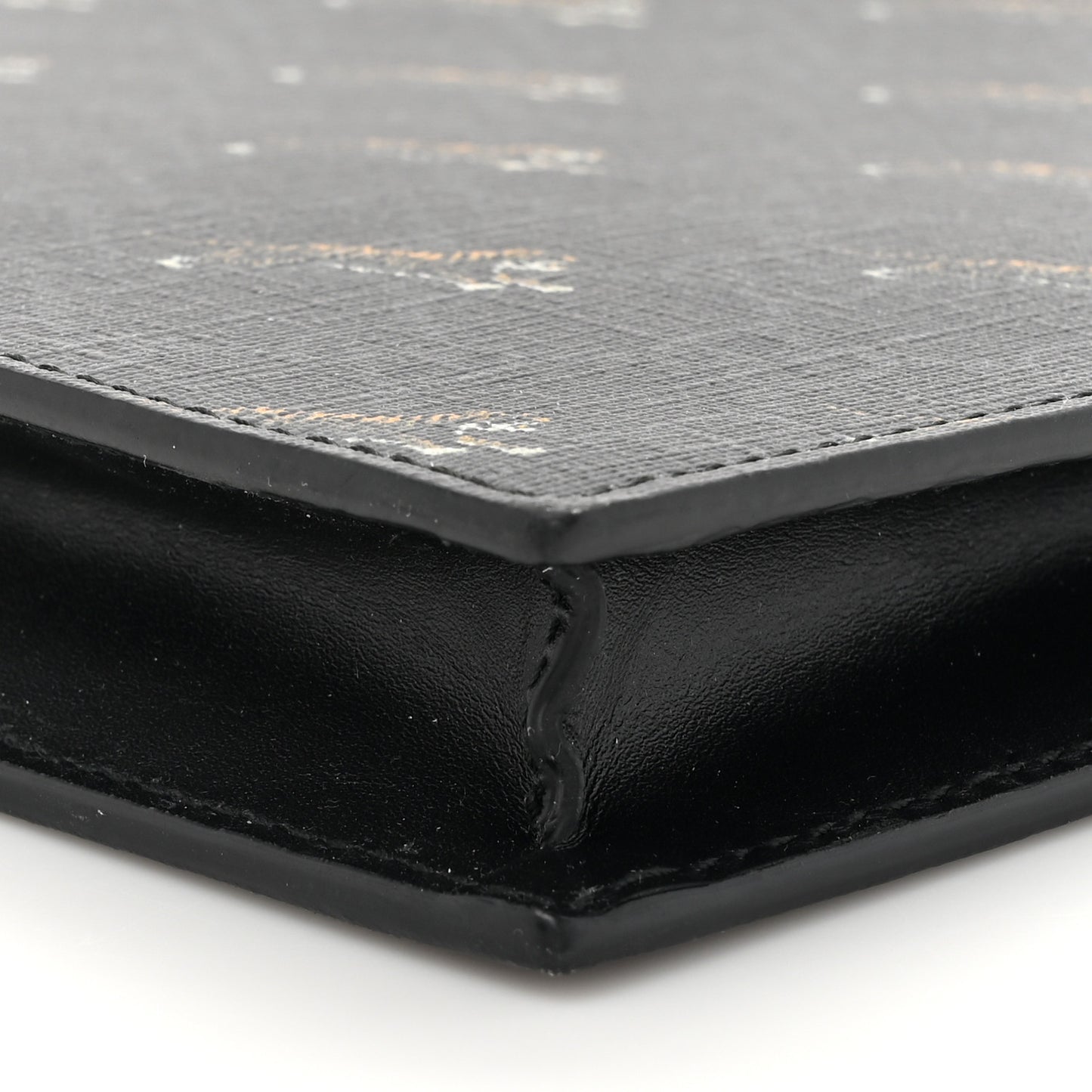 GG Supreme Monogram Tigers Zip Wristlet Pouch Black