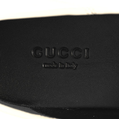 Gucci Lambskin Womens Brixton Horsebit Loafers 37 Mystic White 9 of 12