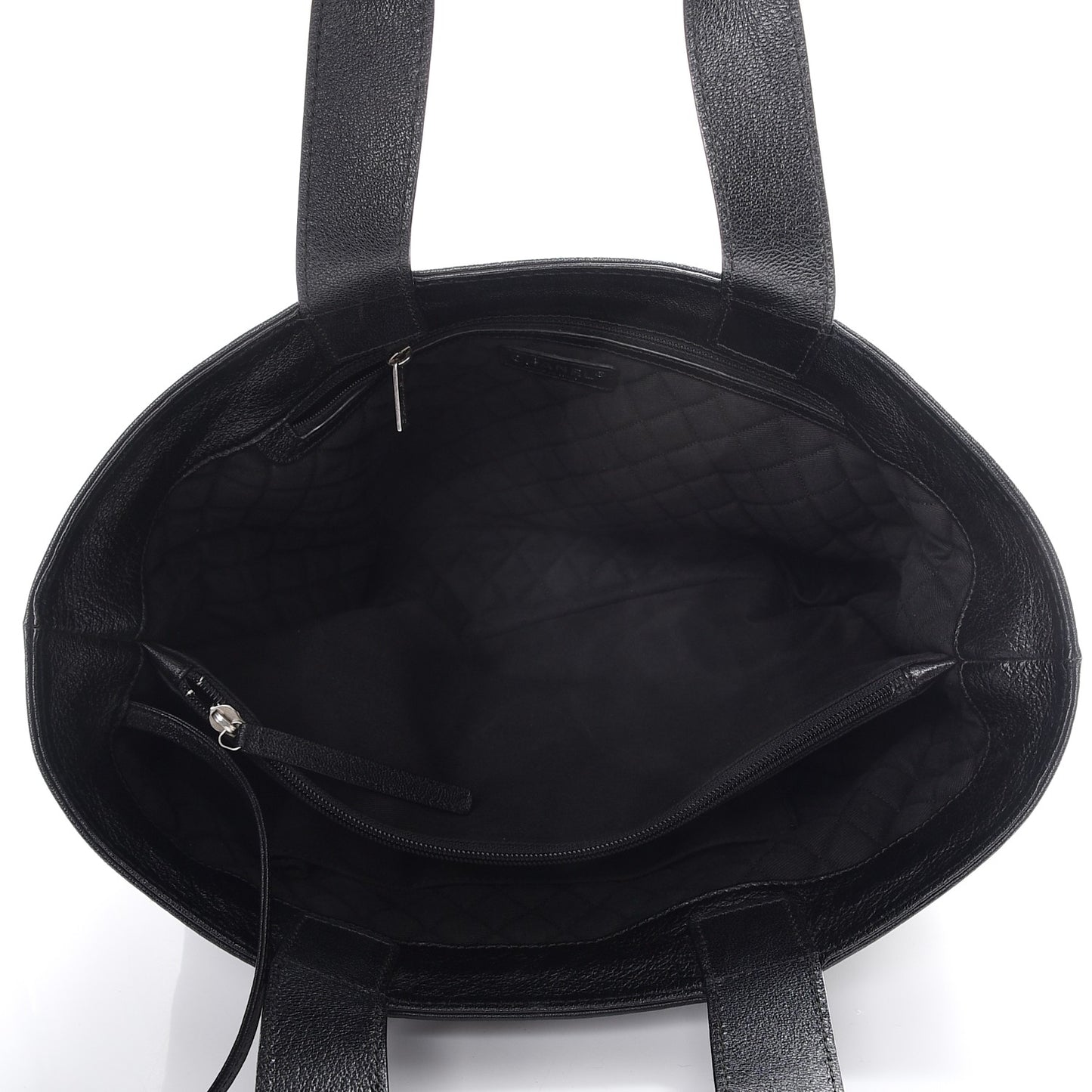 Goatskin Perforated Large CC Tote Black