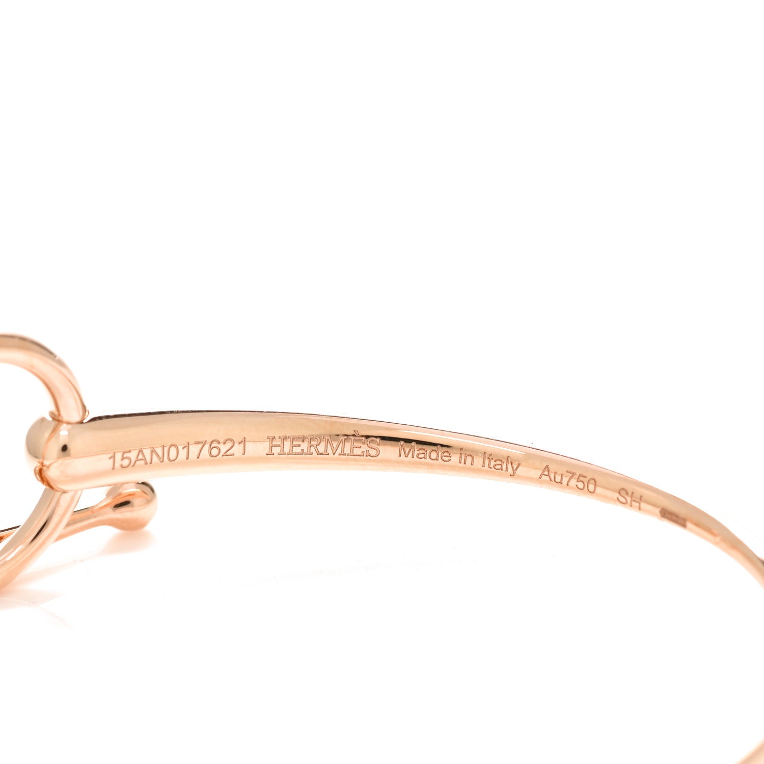 Hermes 18K Rose Gold Filet d'Or Bracelet SH 3 of 4