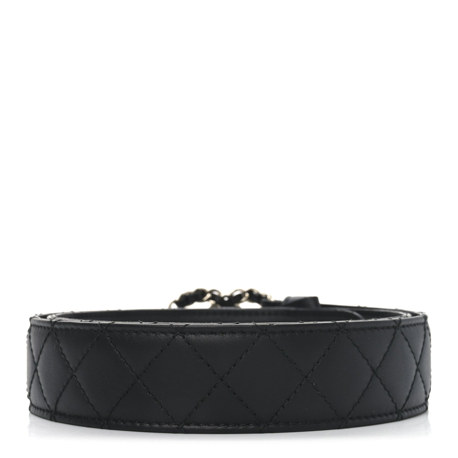 Chanel Calfskin Quilted CC Chain Belt 80 32 Black 2 of 7
