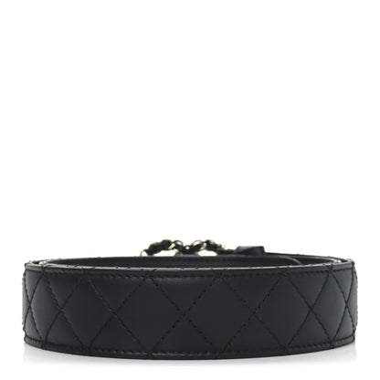 Chanel Calfskin Quilted CC Chain Belt 80 32 Black 2 of 7
