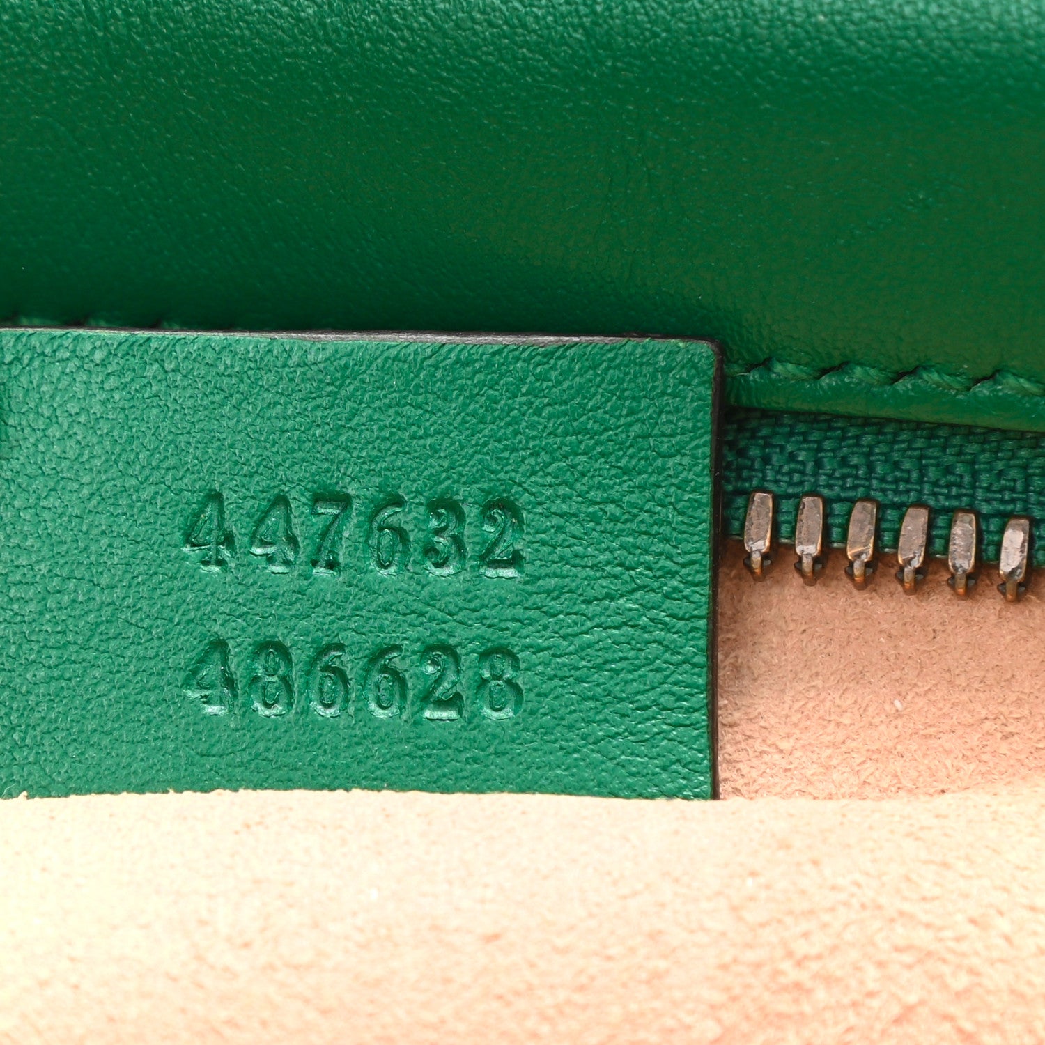 Gucci Calfskin Matelasse Small GG Marmont Chain Shoulder Bag Emerald Green 7 of 8
