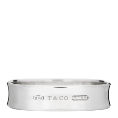 Tiffany Sterling Silver 1837 Cushion Bangle Bracelet 1 of 4
