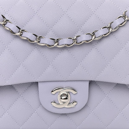 Chanel Caviar Quilted Medium Double Flap Light Purple 8 of 11