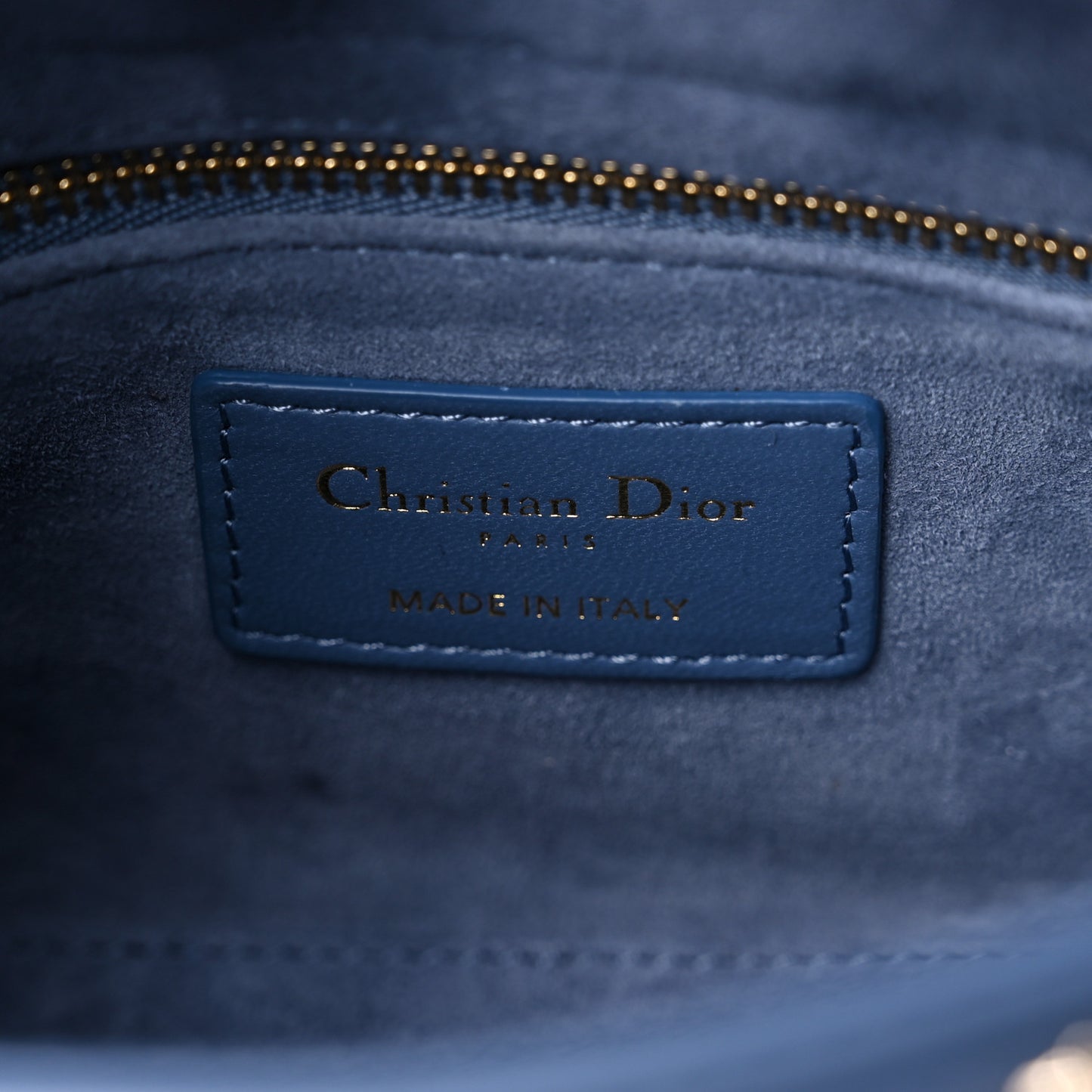 Lambskin Cannage Lucky Star Studded Mini Lady Dior Denim Blue