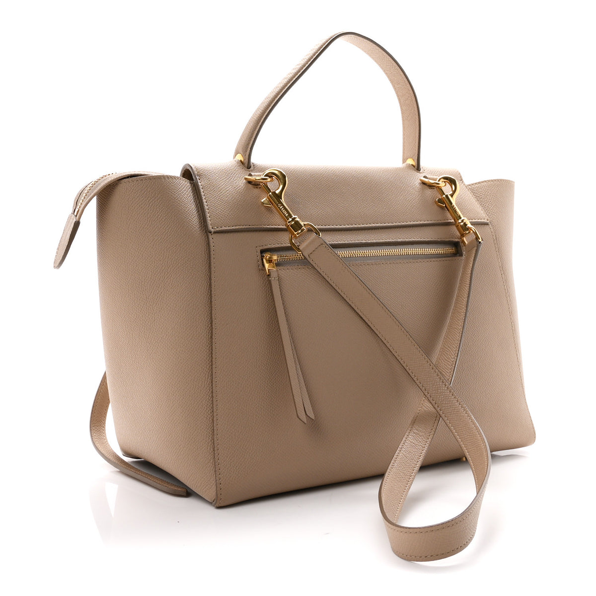 Grained Calfskin Mini Belt Bag Light Taupe