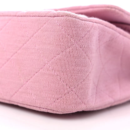 Chanel Jersey Quilted Medium Double Flap Pink 9 of 12