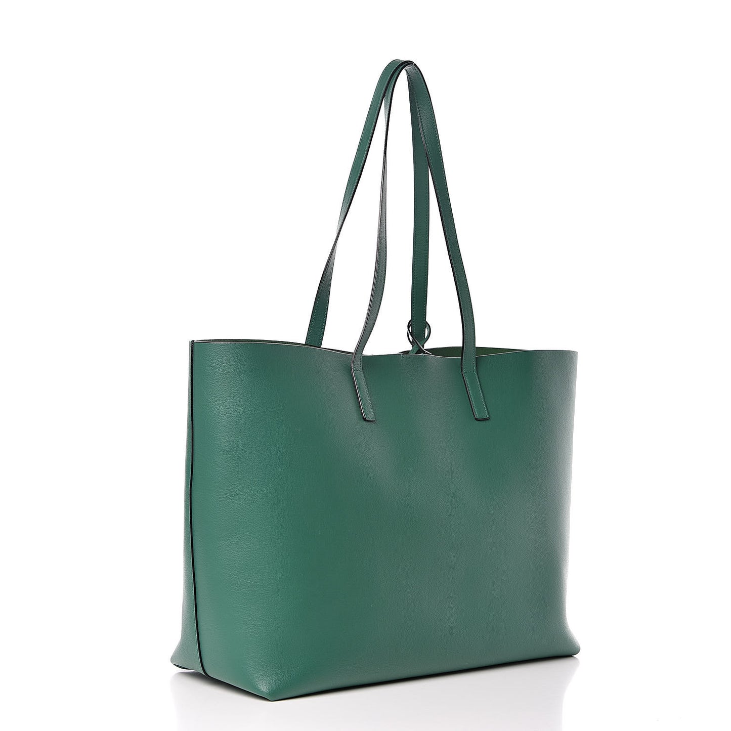 Calfskin Large Shopping Tote Emerald Green