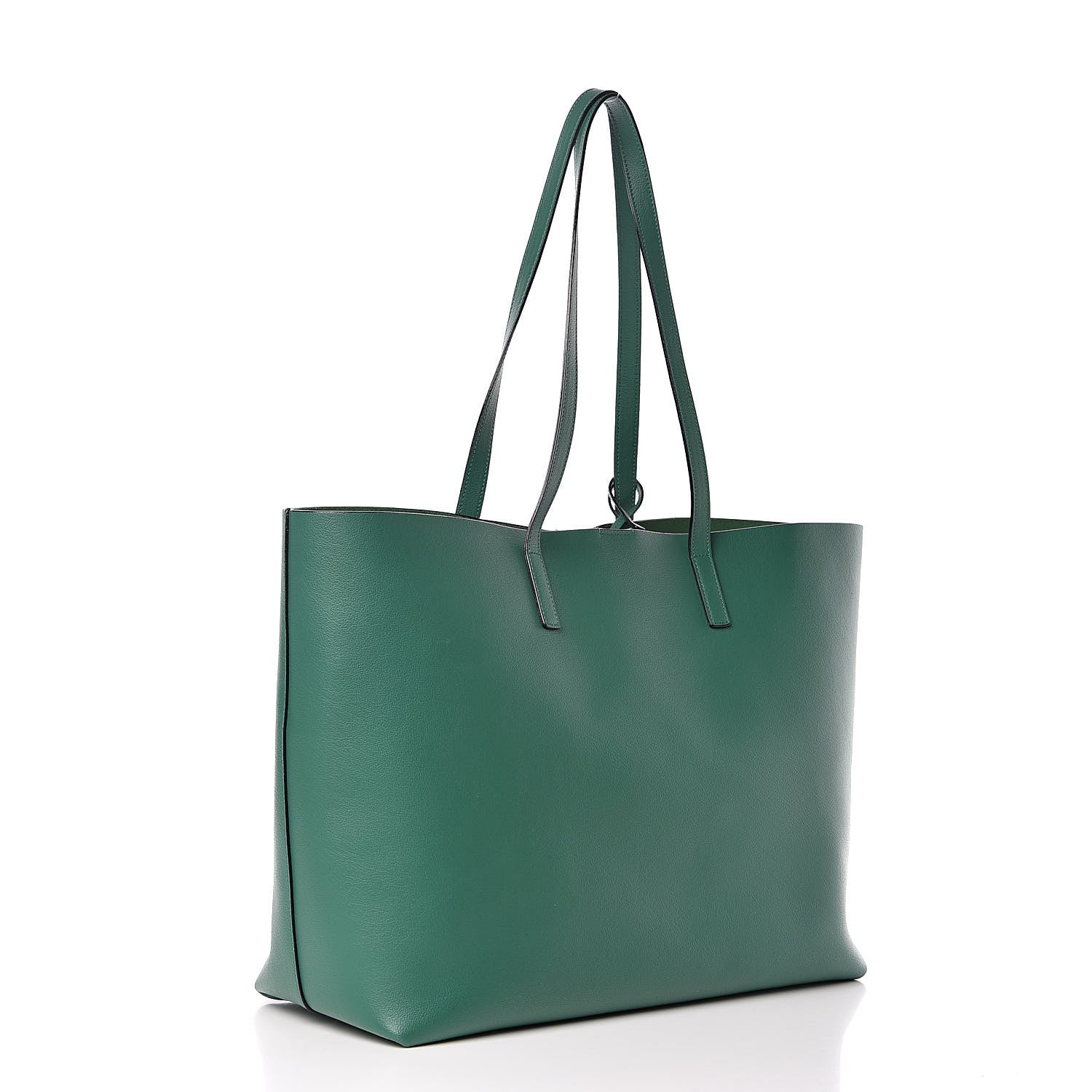 Saint Laurent Calfskin Large Shopping Tote Emerald Green 3 of 10