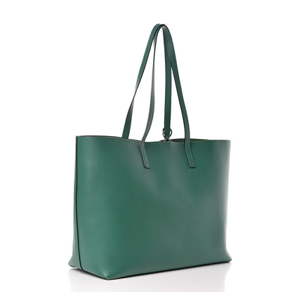 Saint Laurent Calfskin Large Shopping Tote Emerald Green 3 of 10