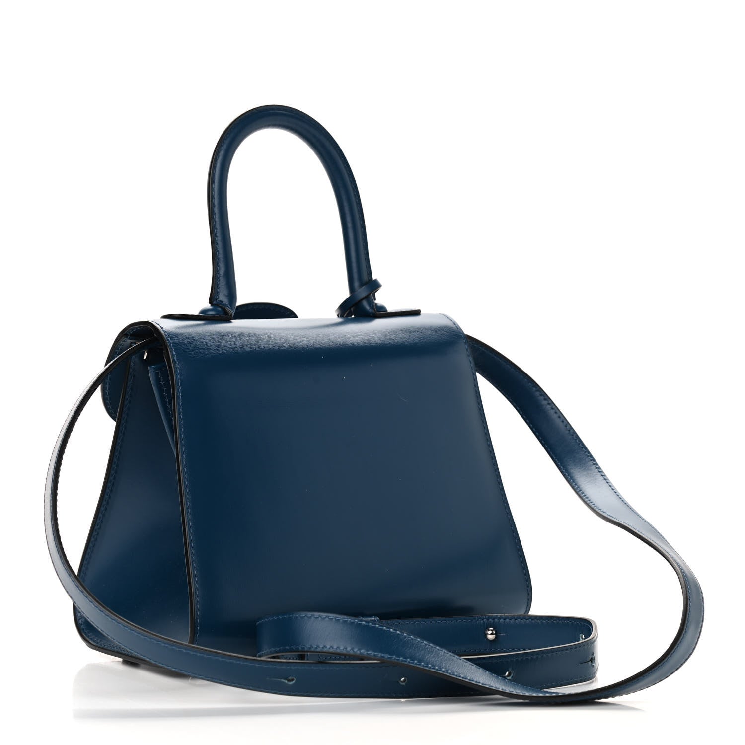 Delvaux Box Calfskin Mini Brillant Satchel Blue De Prusse 3 of 9