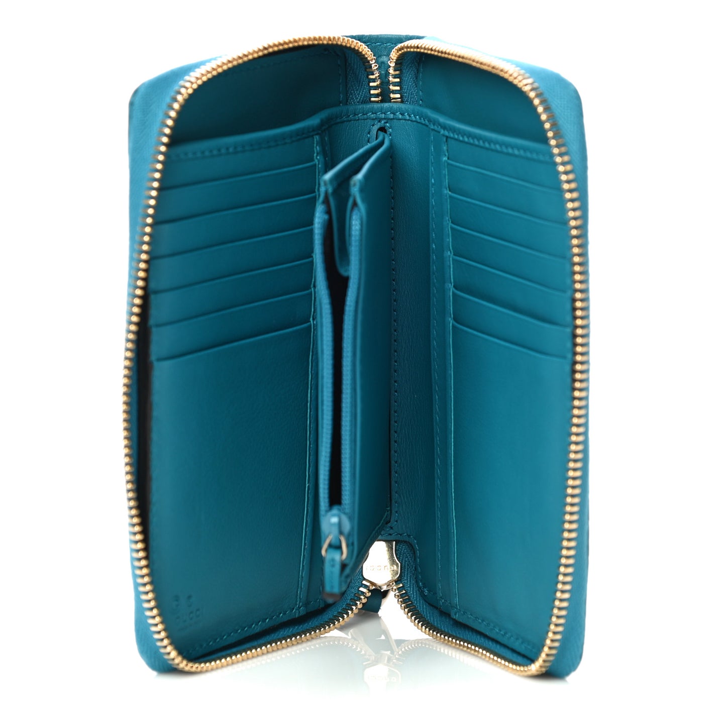 Microguccissima Zip Around Organizer Wallet Deep Cobalt