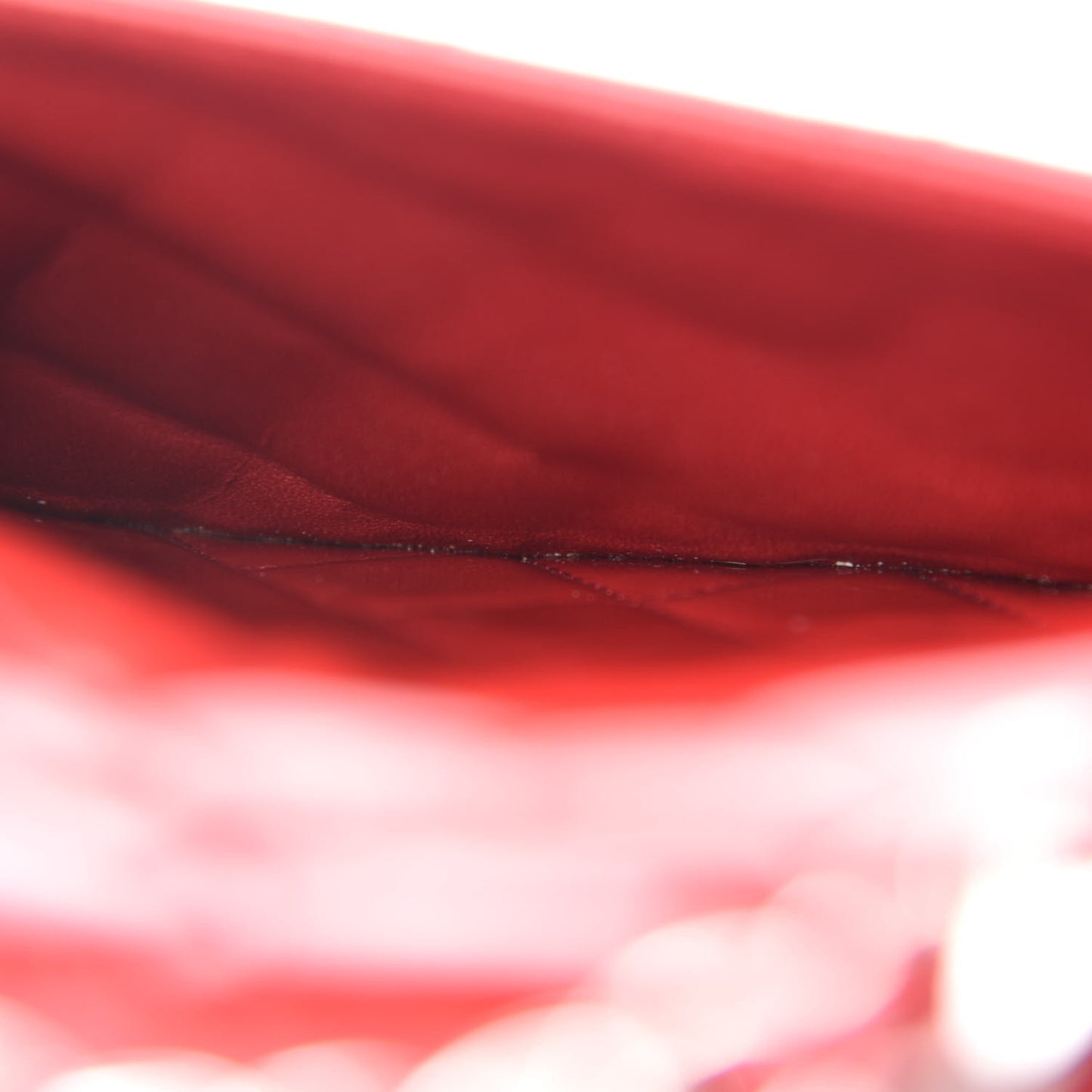 Patent Quilted Jumbo Double Flap Red