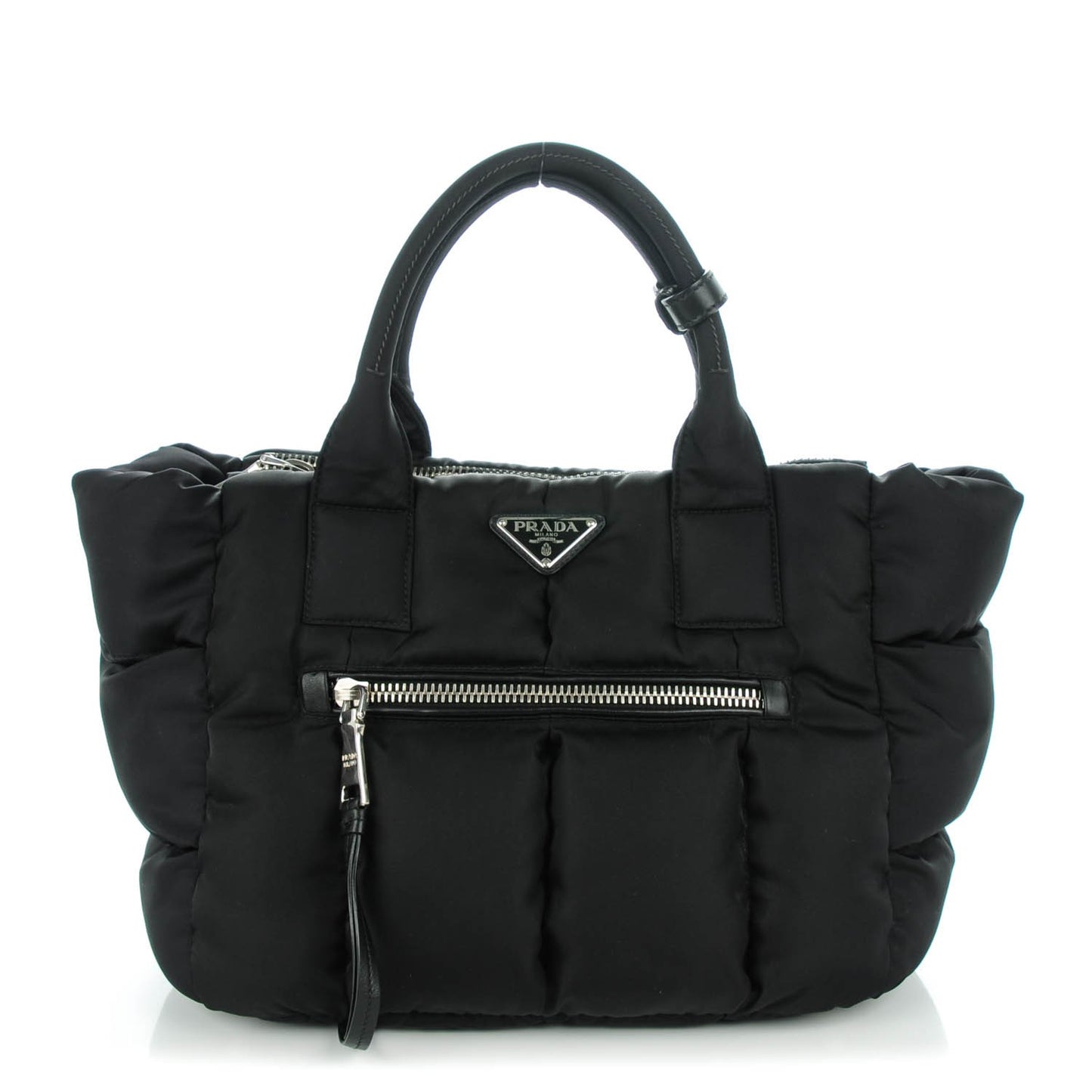 Tessuto Nylon Bomber Tote Nero Black