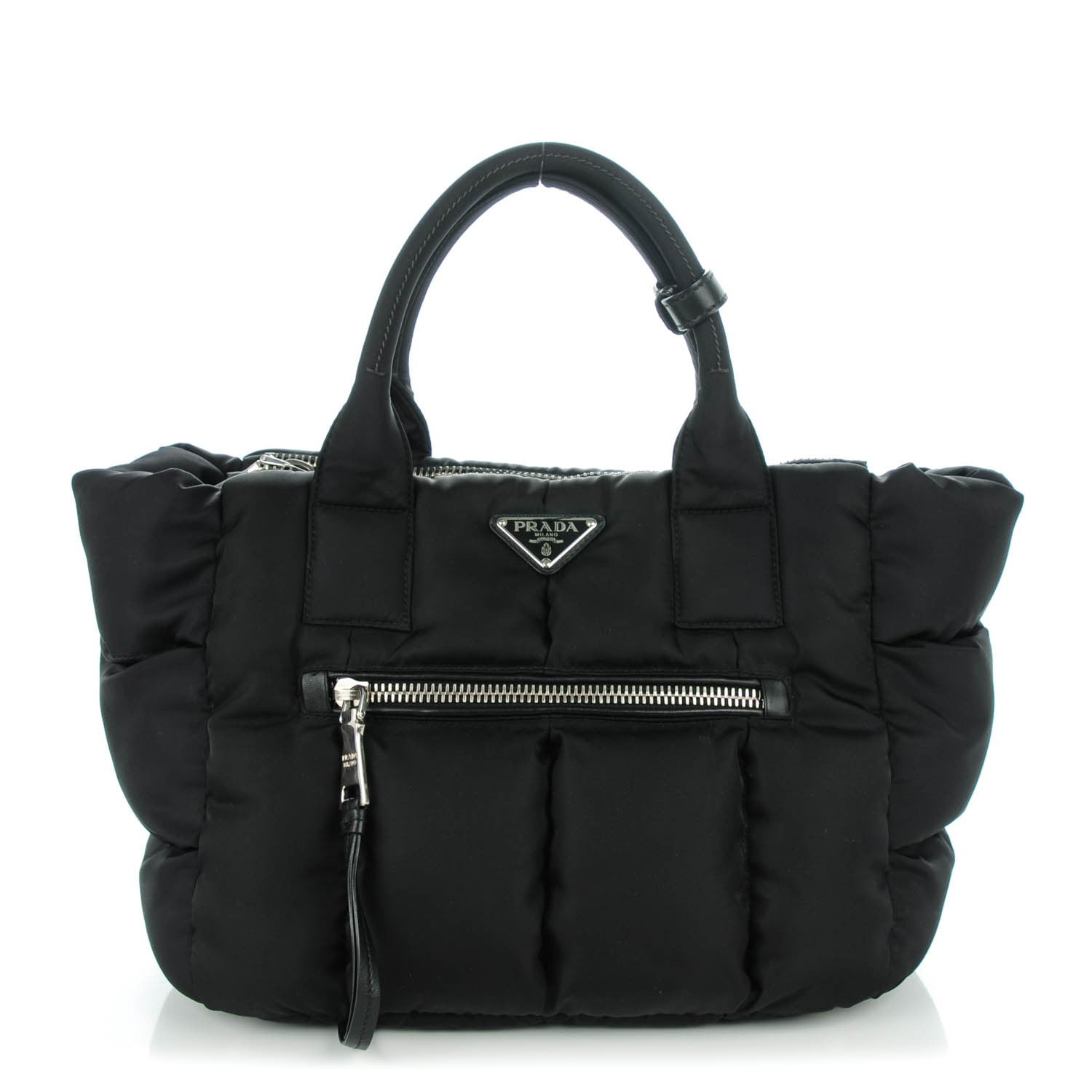 Prada Tessuto Nylon Bomber Tote Nero Black 1 of 9