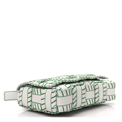 Bottega Veneta Lambskin Maxi Intreccio Overlock Stitched Cassette Crossbody Bag White Parakeet 4 of 7