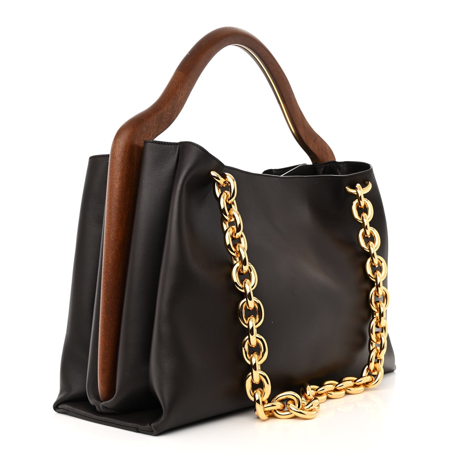 Bottega Veneta Calfskin Wood Mount Fondant 3 of 14