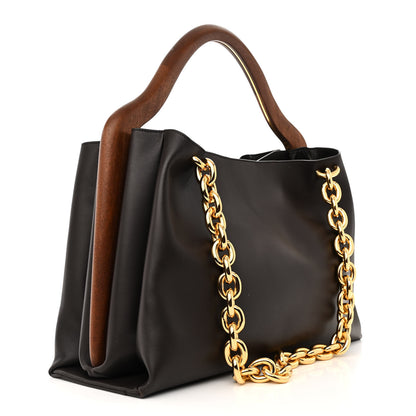 Bottega Veneta Calfskin Wood Mount Fondant 3 of 14