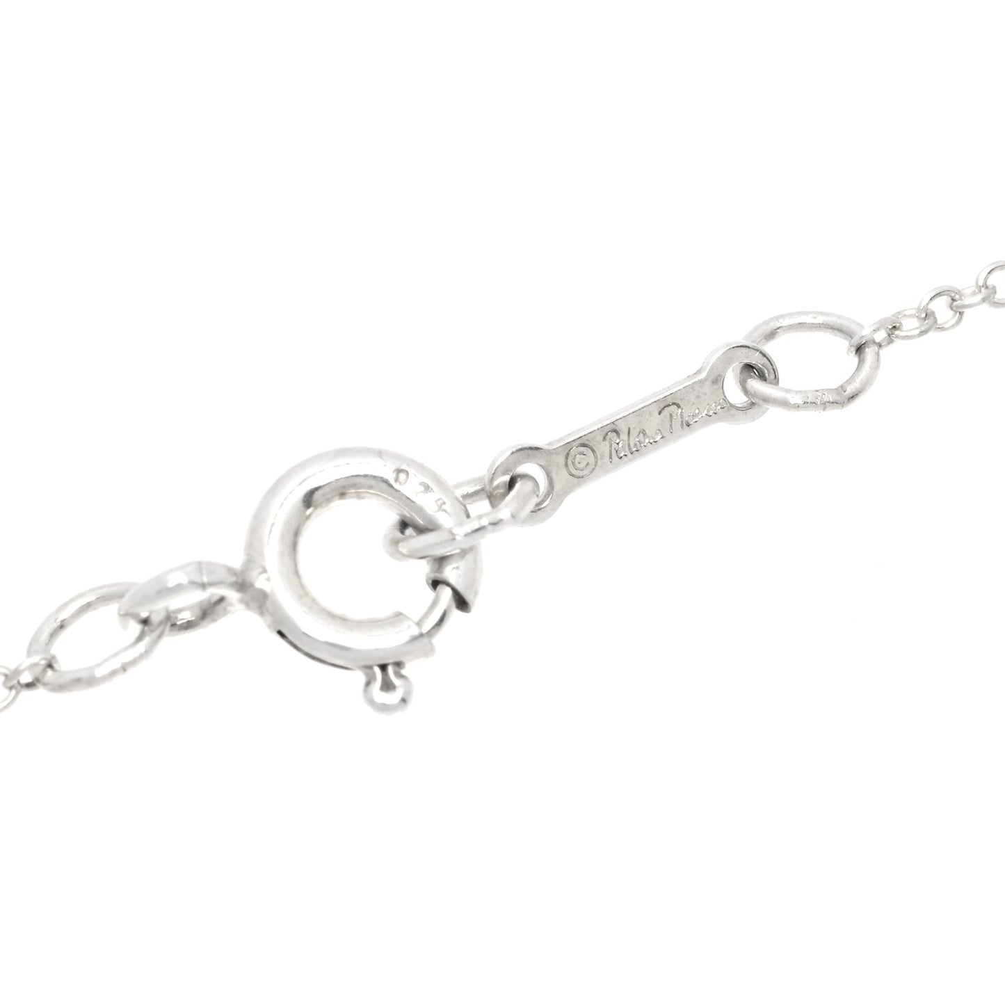 Sterling Silver Diamond Paloma Picasso Love and Kisses Bar Pendant Necklace