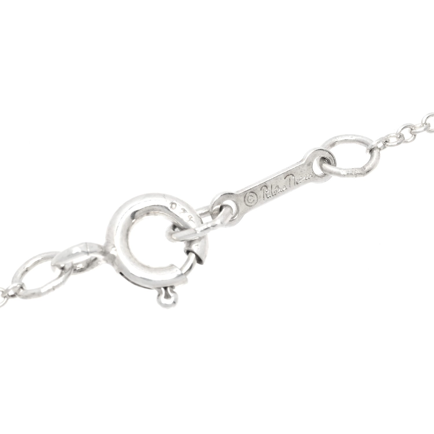 Tiffany Sterling Silver Diamond Paloma Picasso Love and Kisses Bar Pendant Necklace 7 of 7