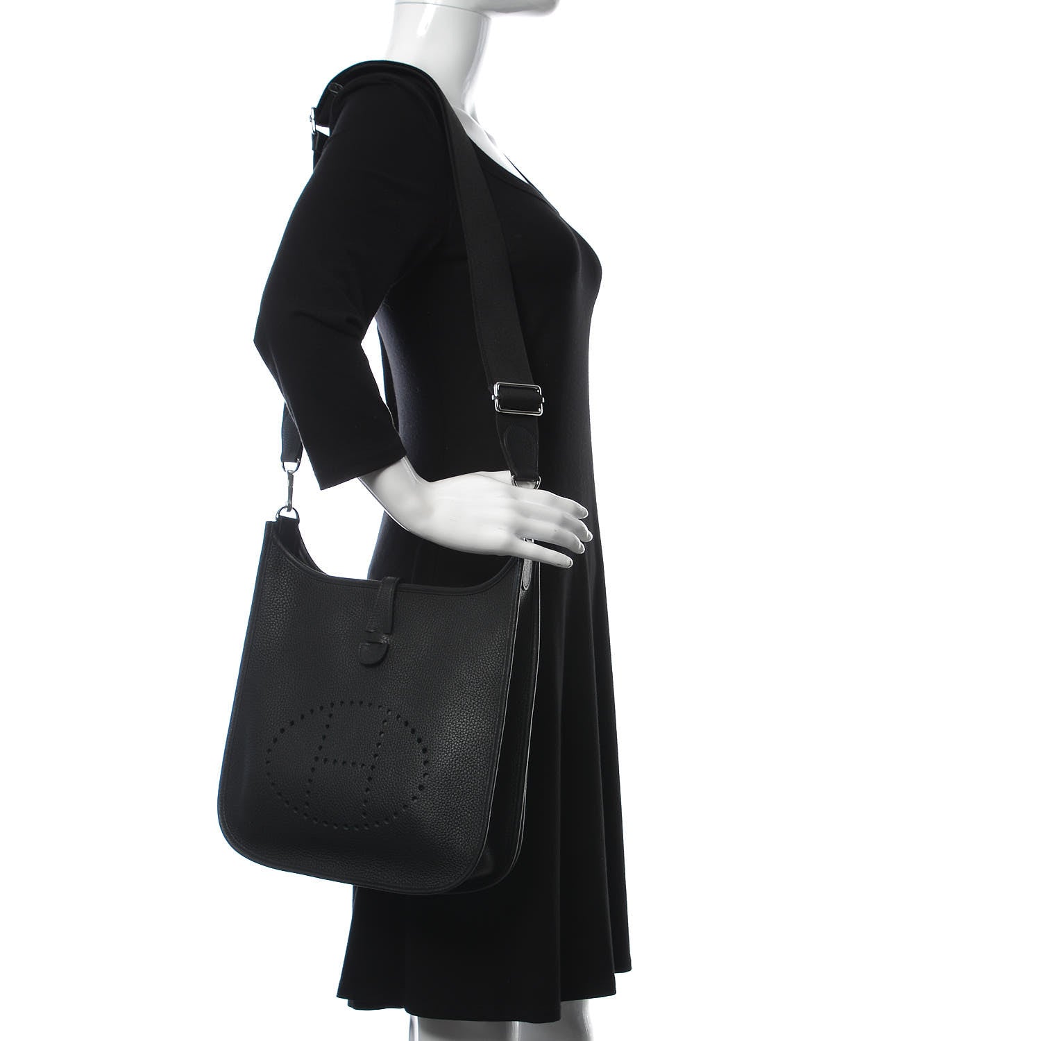 Hermes Taurillon Clemence Evelyne III PM Black 2 of 10