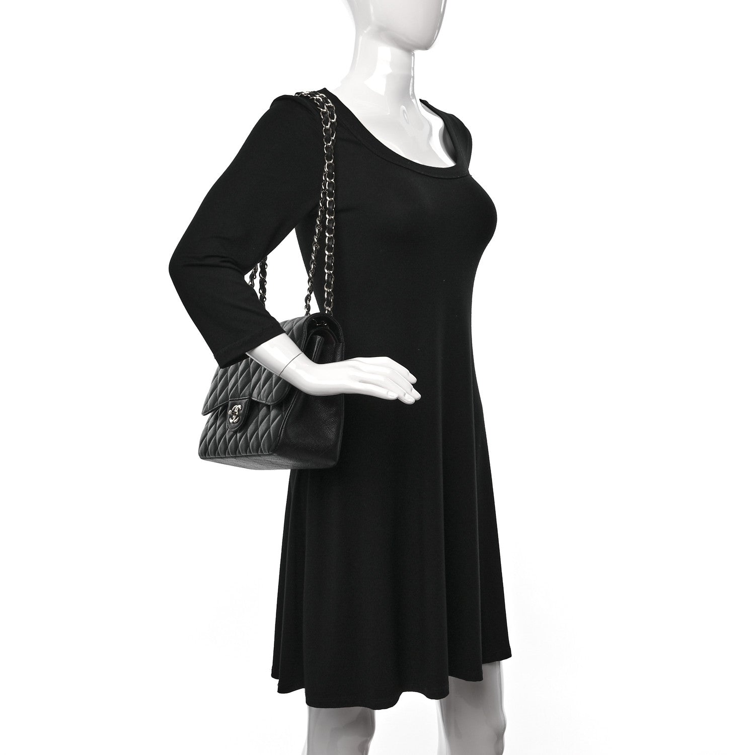 Chanel Lambskin Quilted Maxi Single Flap Black 2 of 10