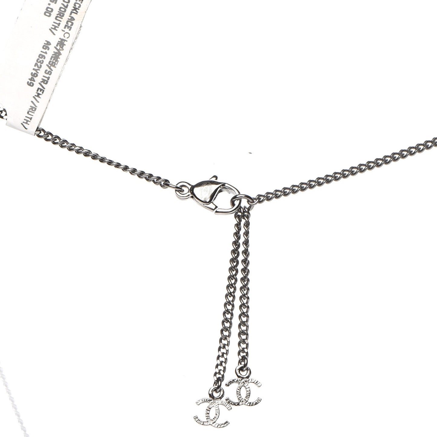 Ruthenium Resin CC Necklace Black Purple