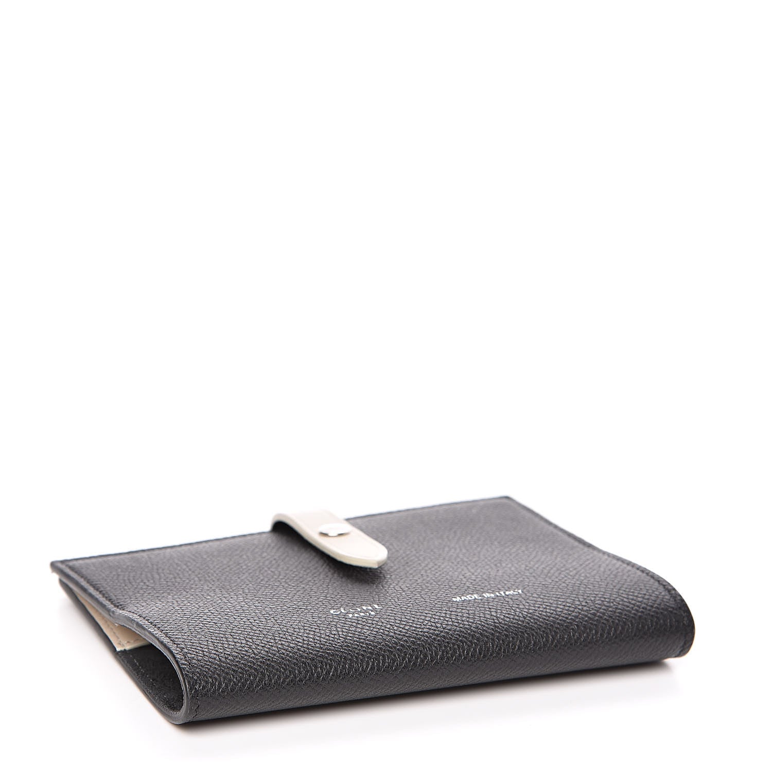 Celine Grained Calfskin Strap Passport Cover Black Chalk 4 of 9