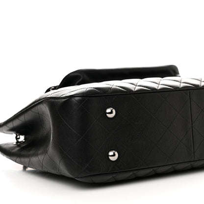 Chanel Lambskin Quilted Front Flap Tote Black 9 of 12