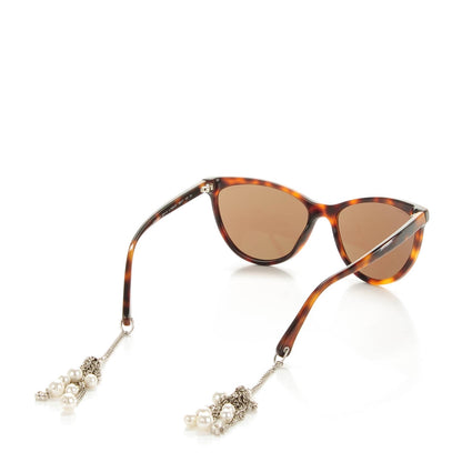 Chanel Acetate Fantasy Pearl Cat Eye Sunglasses 5341-H Tortoise 4 of 8