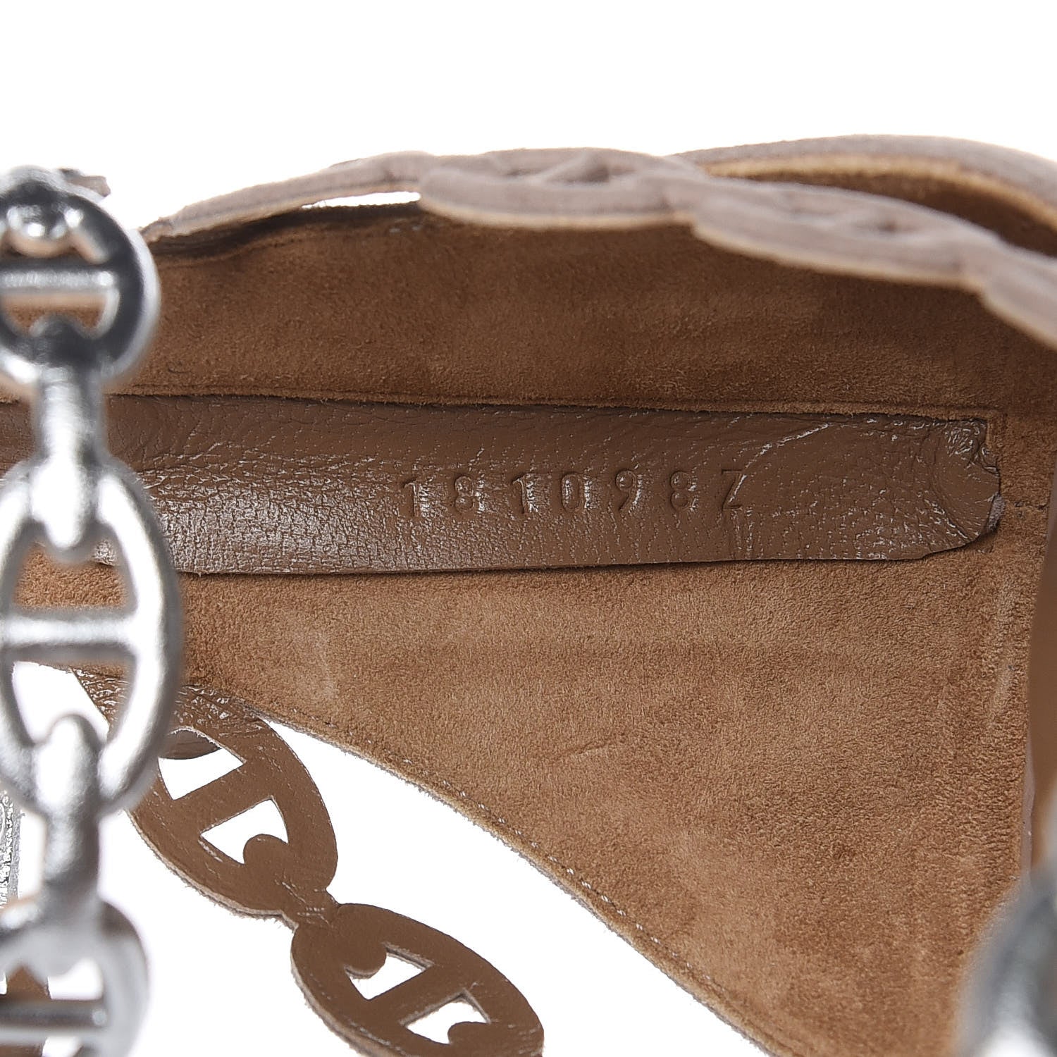 Hermes Goatskin Suede Romy Sandals 38 Beige Argent 7 of 11