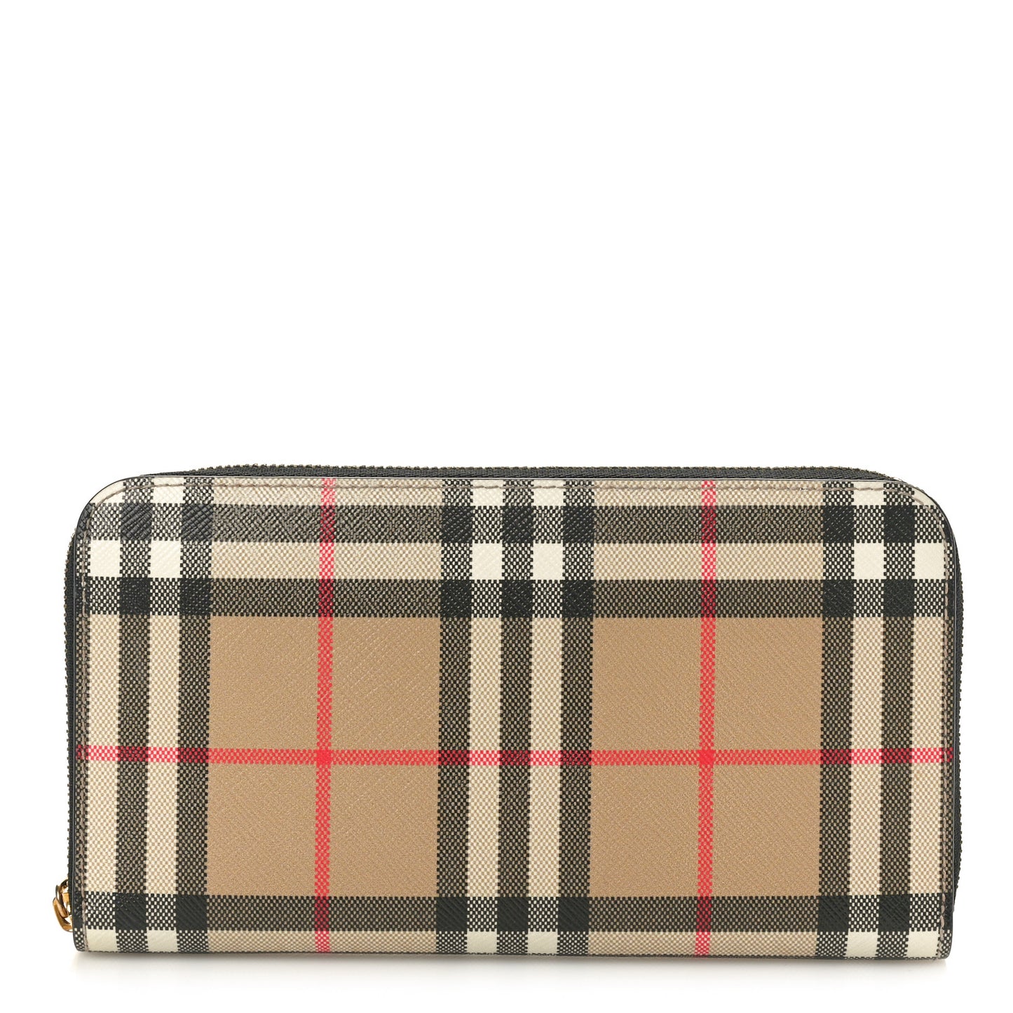 Vintage Check Elmore Zip Around Wallet Black