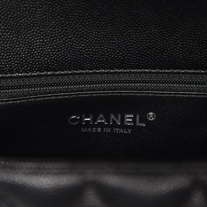 Chanel Caviar Lizard Quilted Small Coco Handle Flap Black 7 of 9