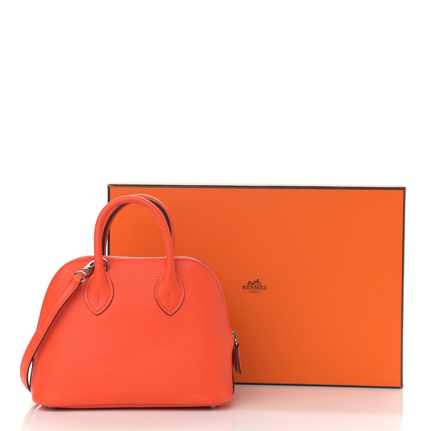 Hermes Chevre Mysore Mini 1923 Bolide Orange Poppy 11 of 11