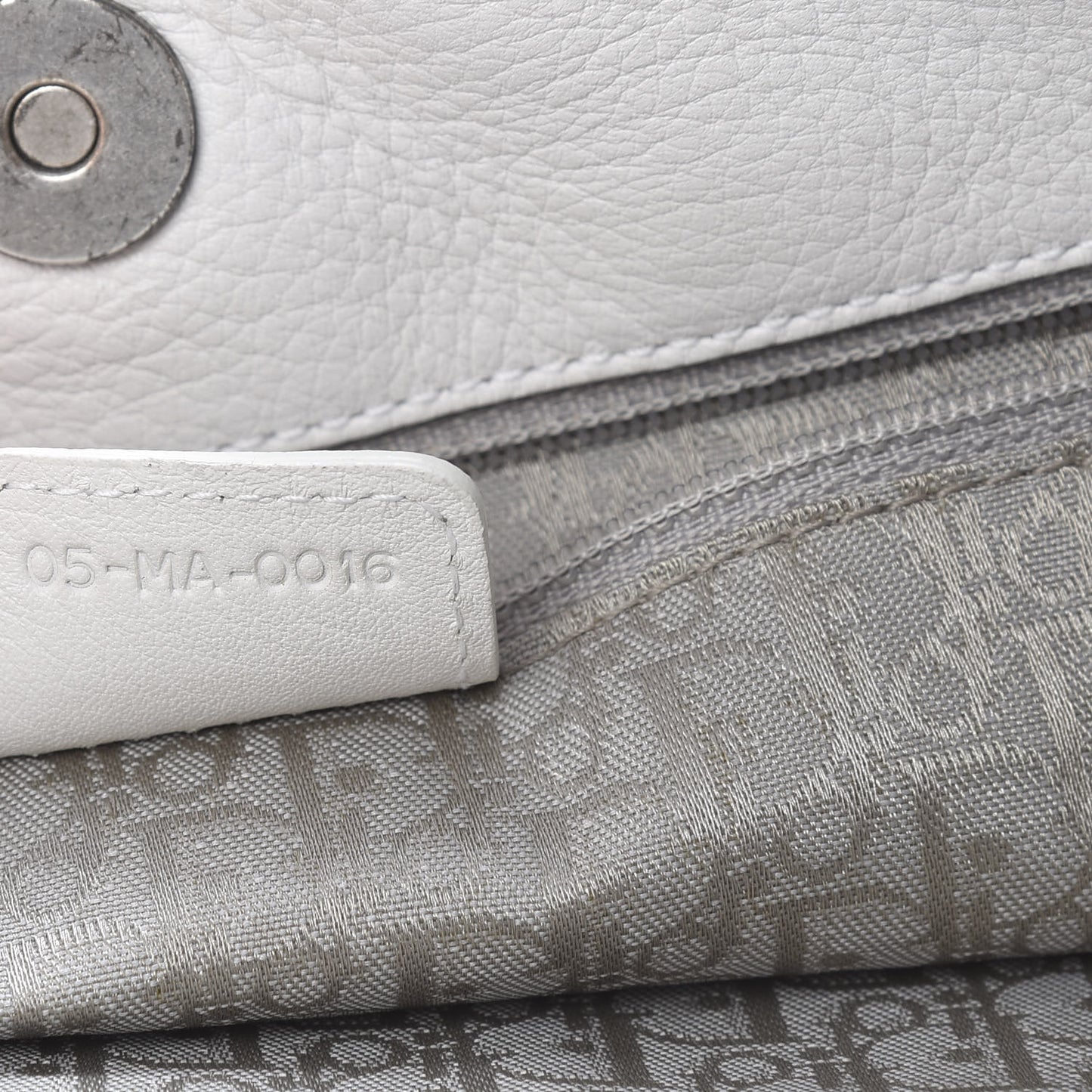 Calfskin Braided Gaucho Double Saddle Bag White