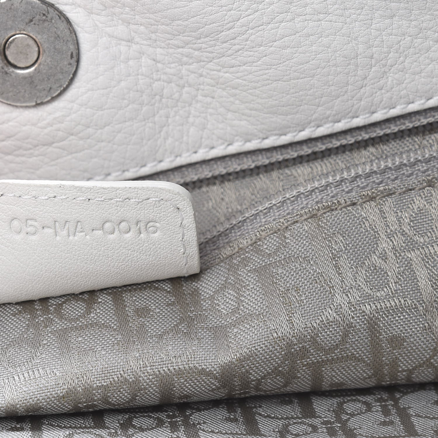 Christian Dior Calfskin Braided Gaucho Double Saddle Bag White 7 of 13