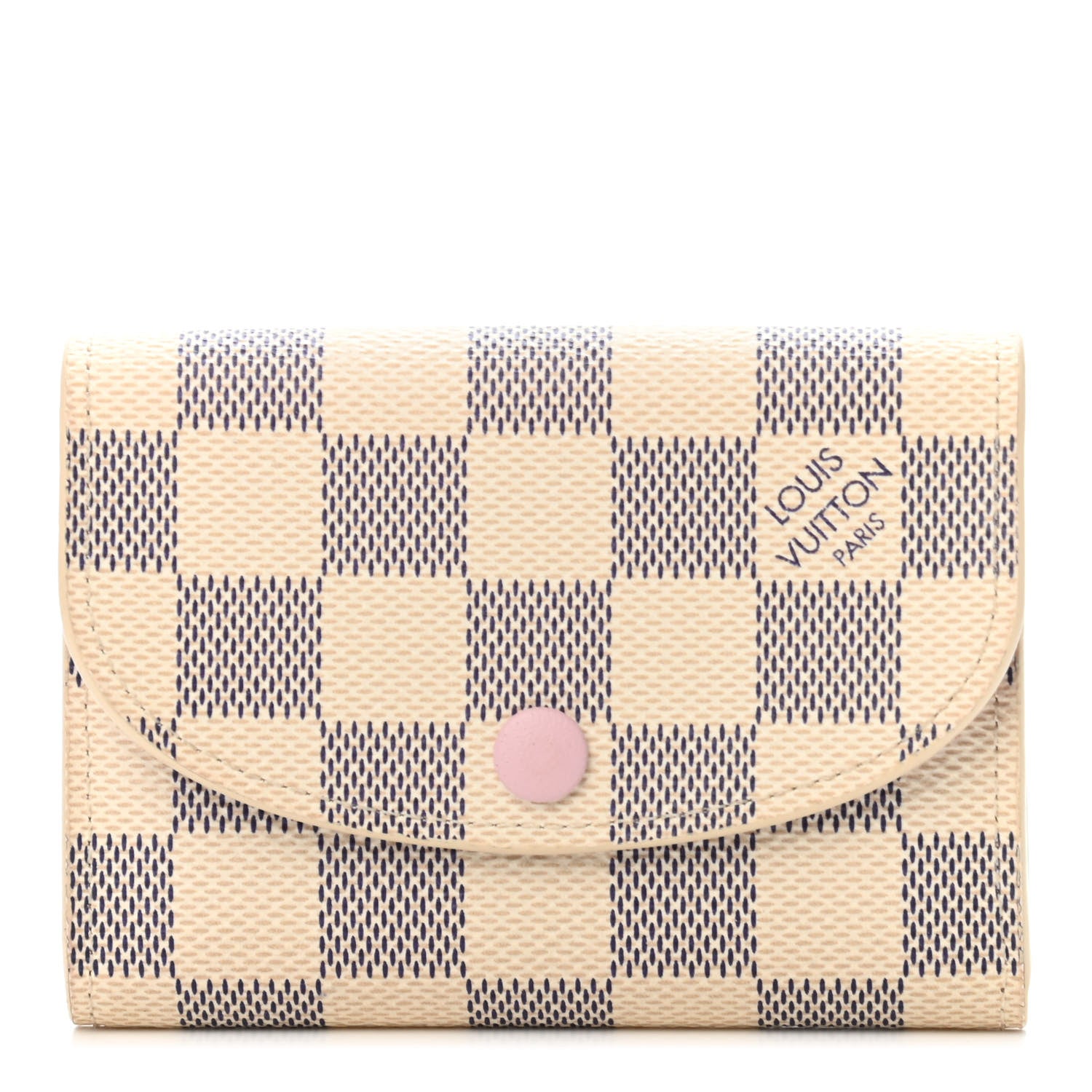 Louis Vuitton Damier Azur Rosalie Coin Purse Rose Ballerine 1 of 4