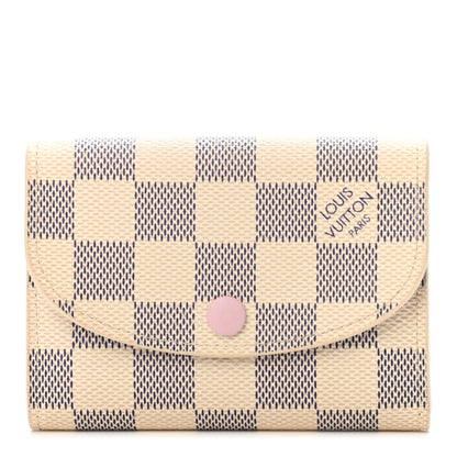 Louis Vuitton Damier Azur Rosalie Coin Purse Rose Ballerine 1 of 4