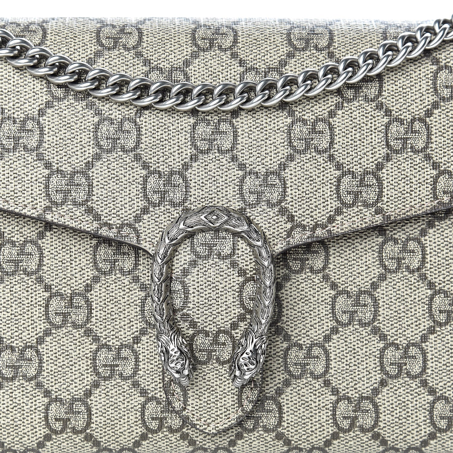 Gucci GG Supreme Monogram Mini Dionysus Chain Wallet Beige Vulcanic Red 8 of 10