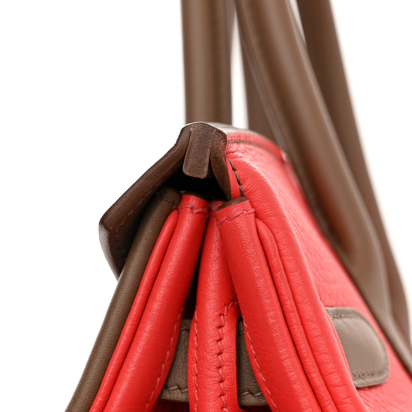 Taurillon Clemence Tadelakt Swift Tri-Color Birkin 30 Rose Jaipur Argile Etoupe