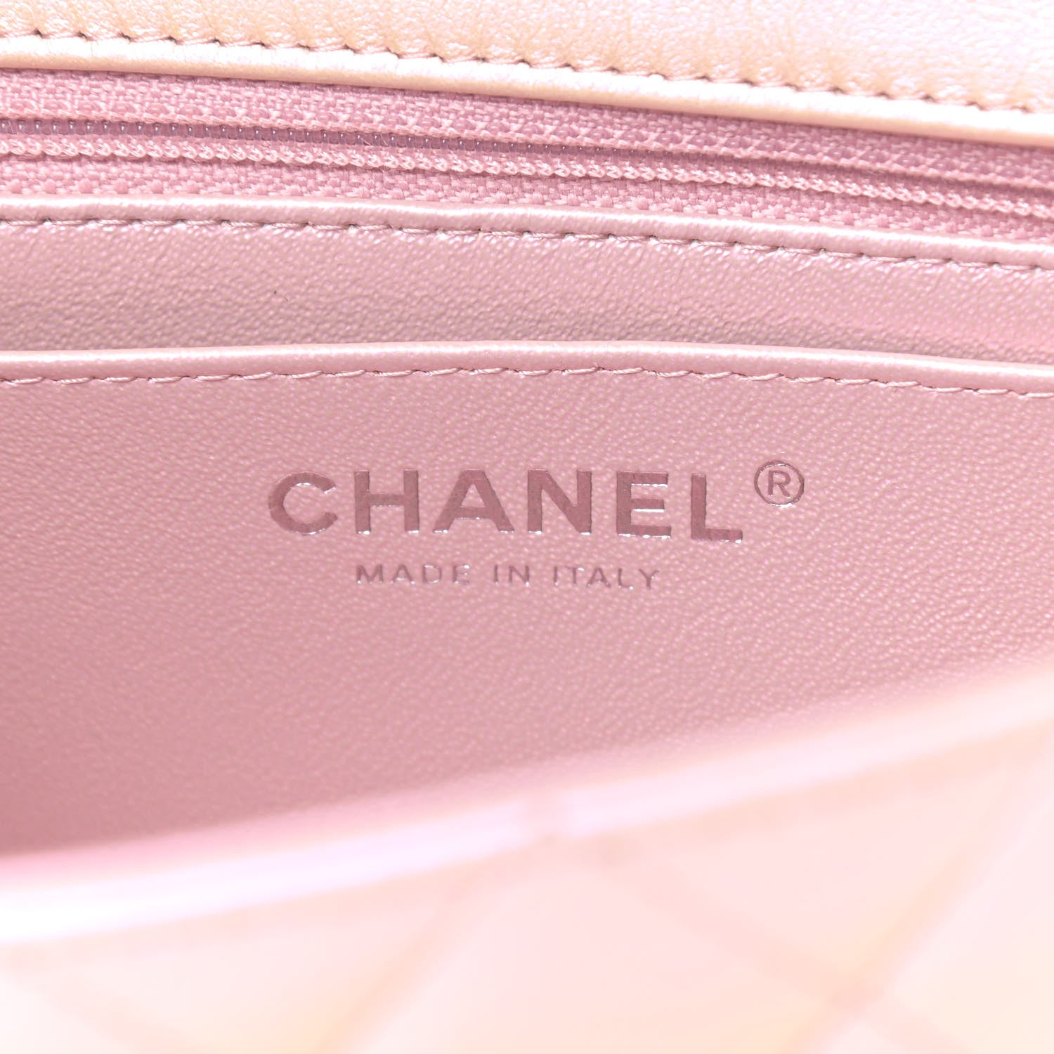Chanel Iridescent Calfskin Quilted Mini Rectangular Flap Pink 5 of 10