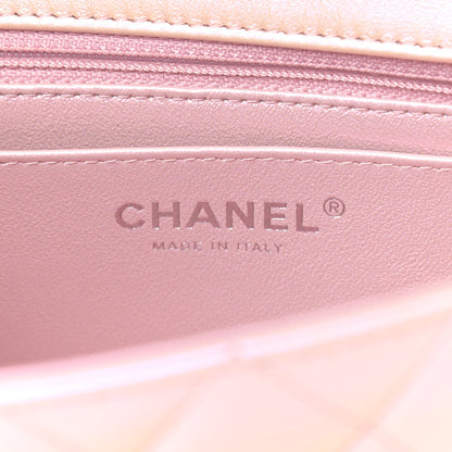 Chanel Iridescent Calfskin Quilted Mini Rectangular Flap Pink 5 of 10