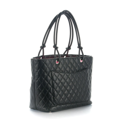 Chanel Calfskin Quilted Large Cambon Tote Black 3 of 7