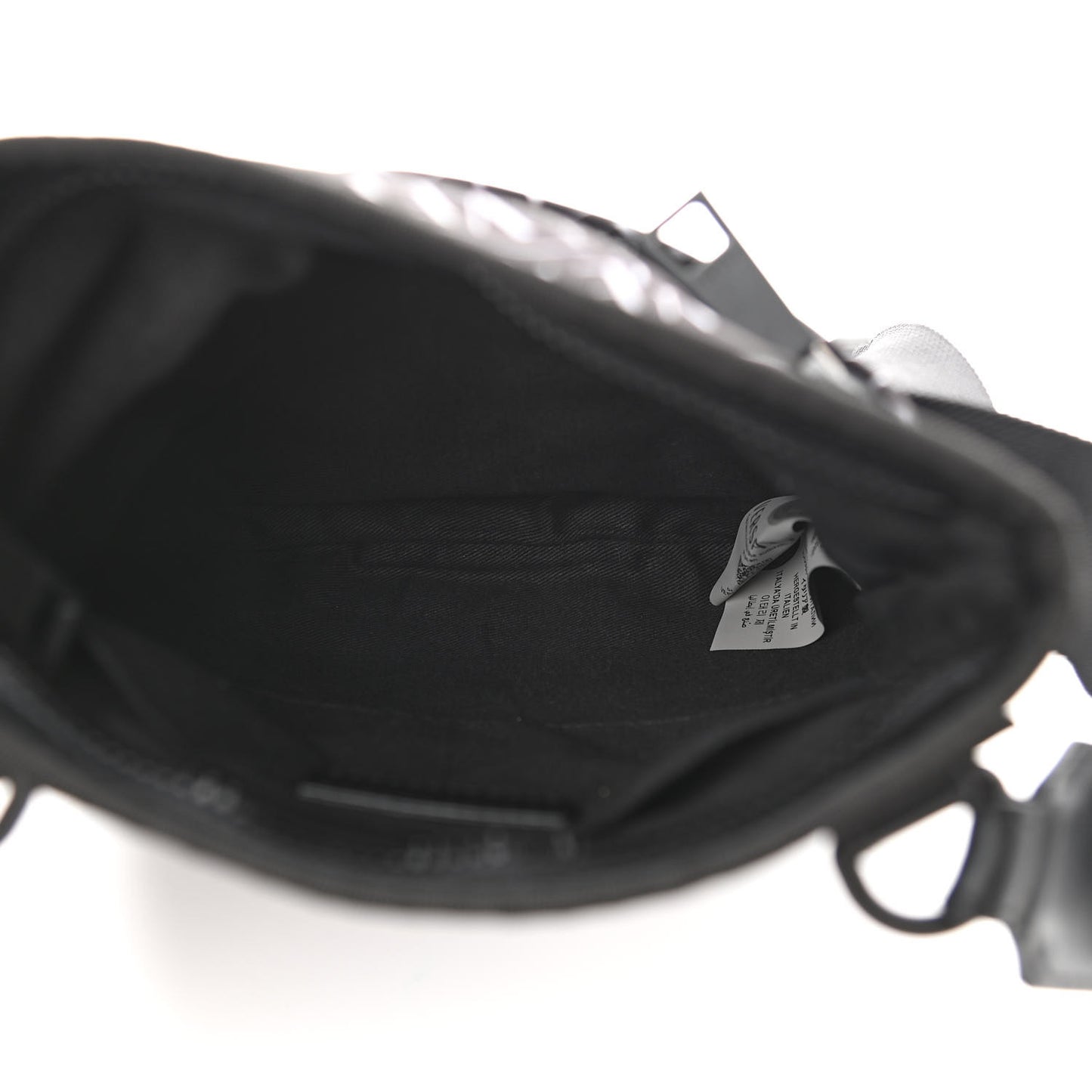 Nylon Logo Crossbody Bag Black White