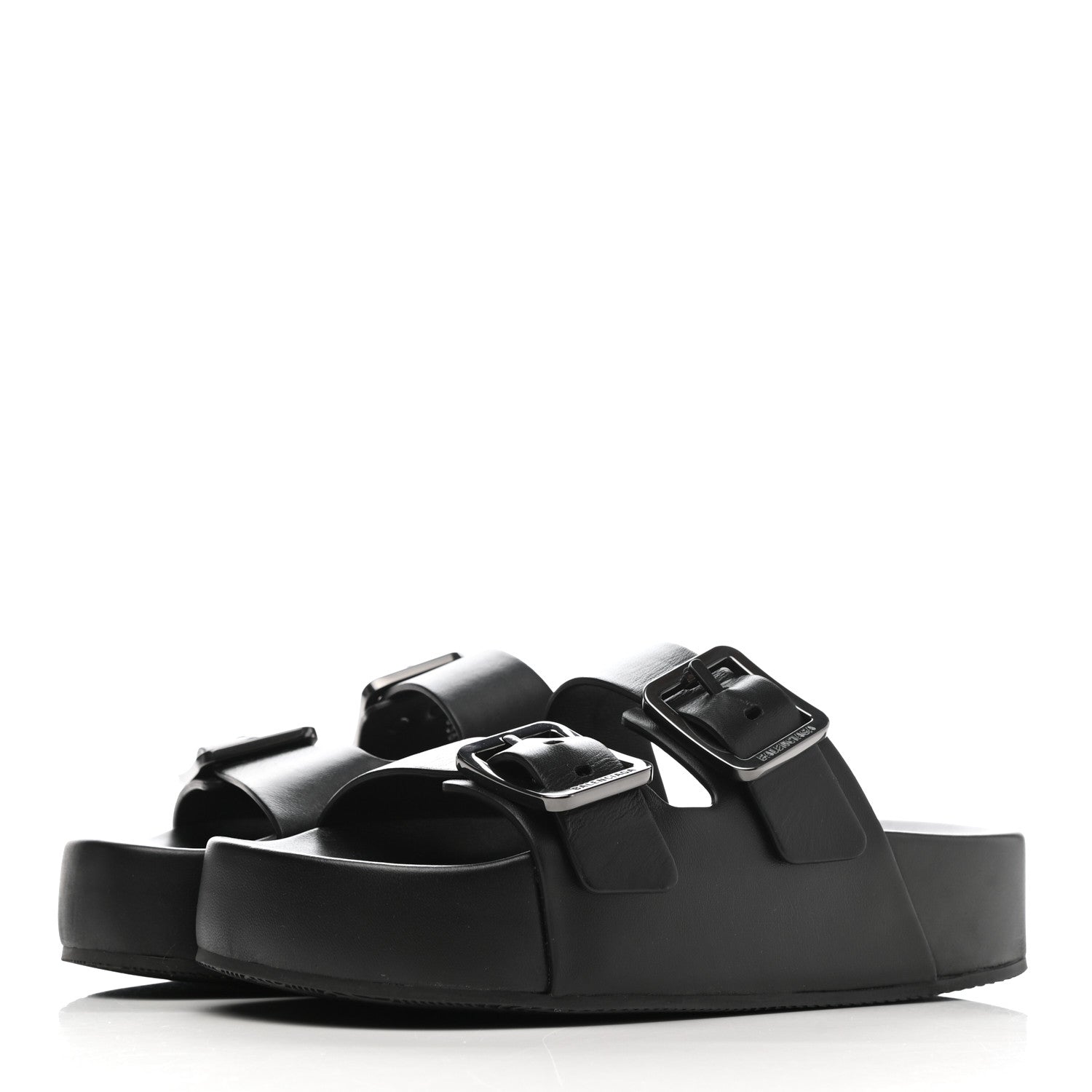 Balenciaga Smooth Nappa Mallorca Platform 50mm Slide Sandals 40 Black 3 of 11
