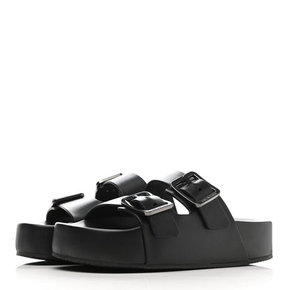 Balenciaga Smooth Nappa Mallorca Platform 50mm Slide Sandals 40 Black 3 of 11