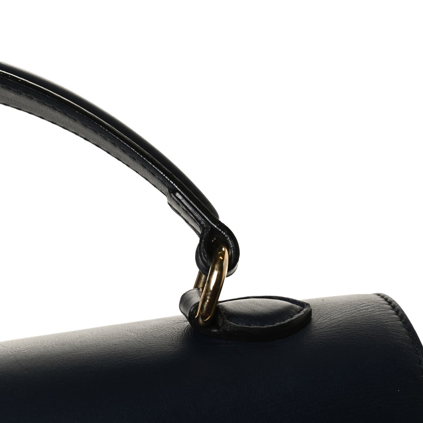 Calfskin Medium Padlock Signature Top Handle Bag Navy