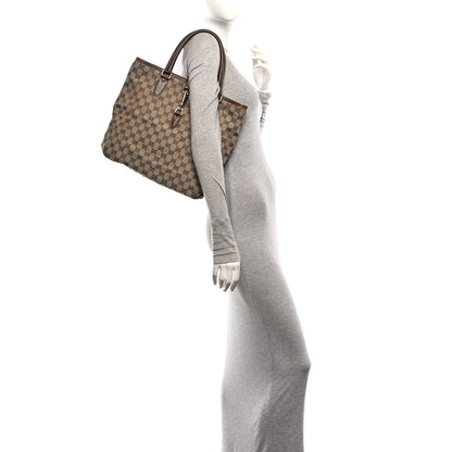 Gucci Monogram Piston Lock Tote Brown 2 of 10