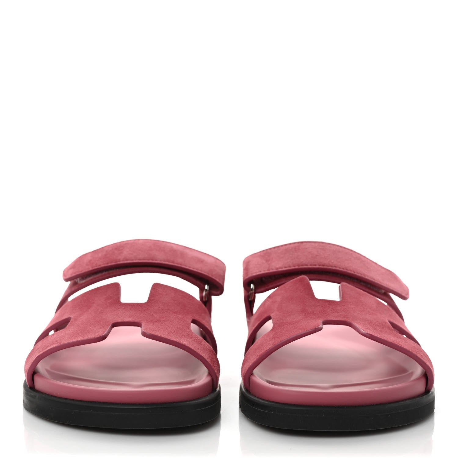 Hermes Suede Goatskin Womens Chypre Sandals 40 Rose Aphrodite 2 of 8
